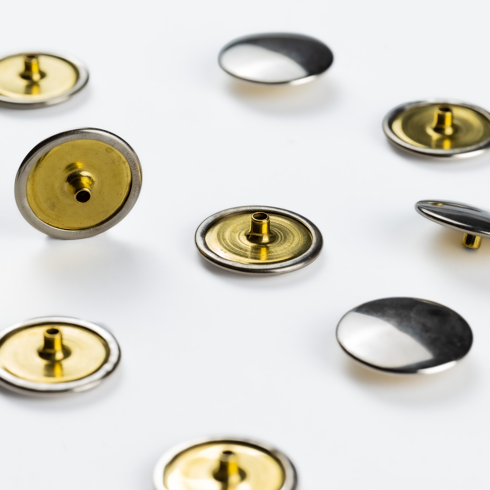 Calotte Ø20 de bouton pression à ressorts parallèles A1